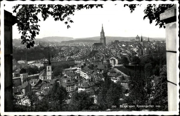 Bern vom Rosengarten aus. Vorderseite