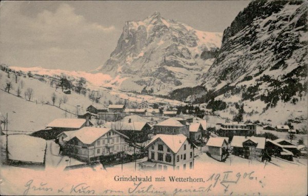Grindelwald mit Wetterhorn Vorderseite
