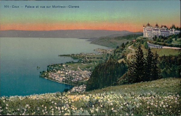 Caux - Palace et vue sur Montreux-Clarens Vorderseite
