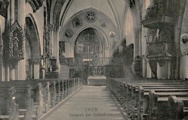 Chur, Inneres der cathedrale Vorderseite