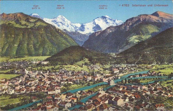 Interlaken und Unterseen Vorderseite