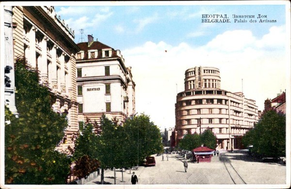 Belgrad. Palais des Artisans Vorderseite