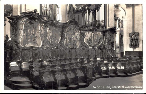 Chorstuhl in der Kathedrale (St. Gallen) Vorderseite