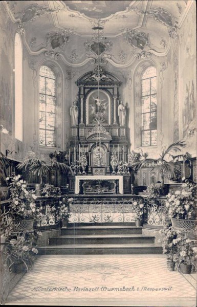 Klosterkirche Mariazell Wurmsbach bei Rapperswil Vorderseite