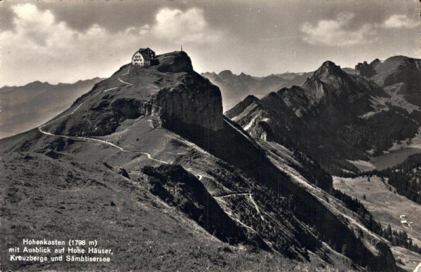 Hohenkasten mit Ausblick Hohe Häuser, Kreuzberge und Sämbtisersee Vorderseite