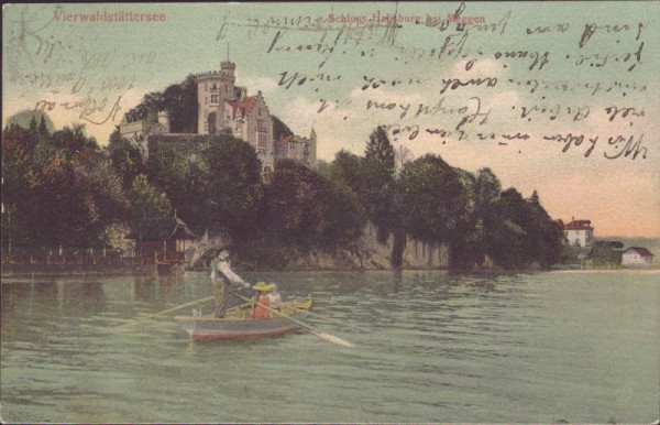 Vierwaldstättersee. Neues Schloss Habsburg bei Meggen. 1908