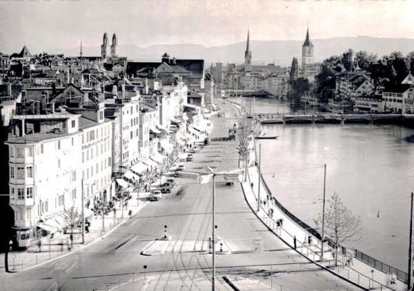 Zürich. Limmatquai Vorderseite