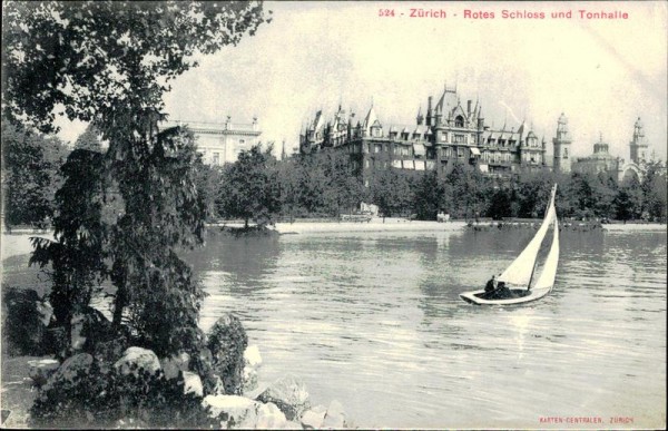 Zürich - Rotes Schloss und Tonhalle Vorderseite