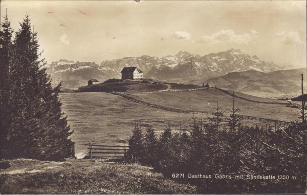 Gasthaus Gäbris mit Säntiskette Vorderseite