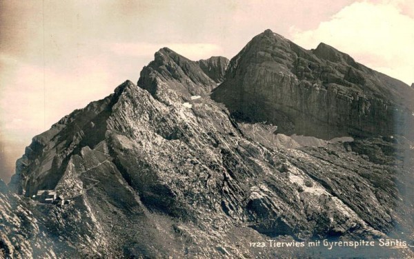 Tierwies mit Gyrenspitze Säntis Vorderseite