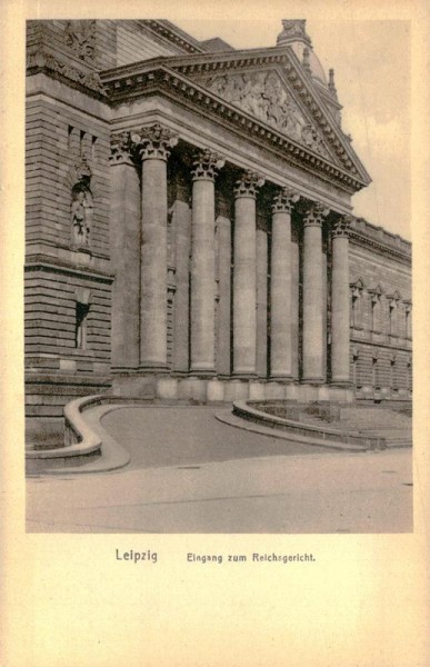 Leipzig - Eingang zum Reichsgericht Vorderseite