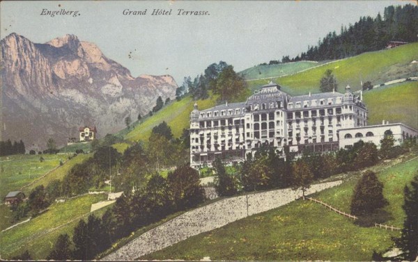 Engelberg - Grand Hotel Terrasse Vorderseite