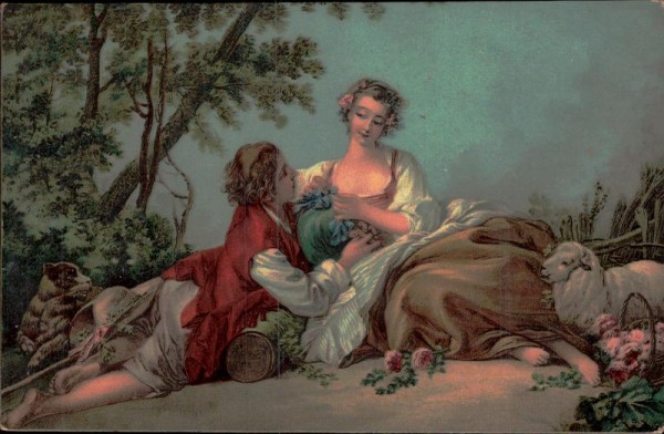 La Bérgère aux fleurs, Boucher Vorderseite