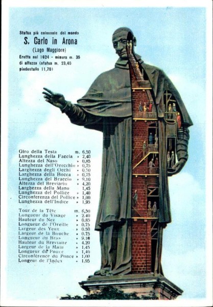 Arona, San Carlo, Statua Vorderseite