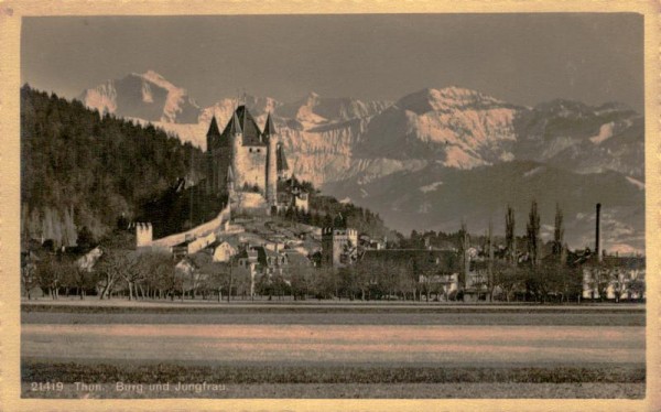 Thun, Burg und Jungfrau Vorderseite