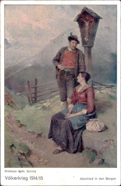 Abschied in den Bergen, Völkerkrieg 1914/15, Schmid Vorderseite