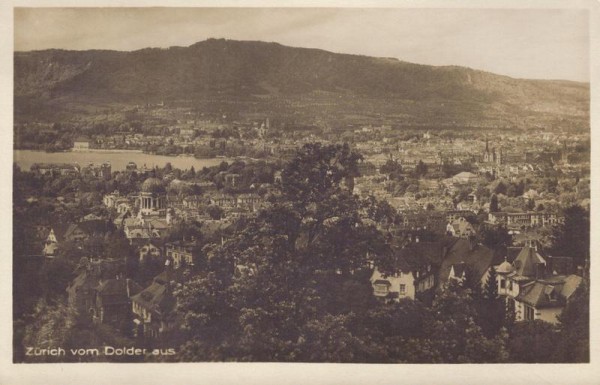 Zürich vom Dolder aus  Vorderseite