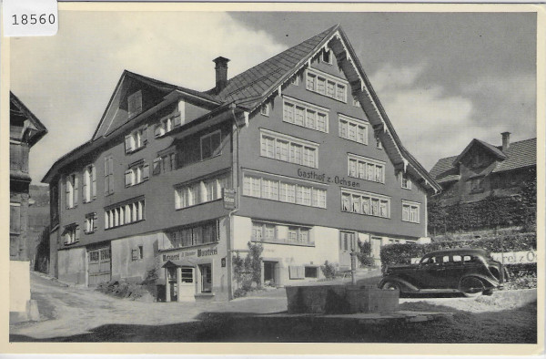 Gasthof u. Metzgerei z. Ochsen - Sidwald - Neu St. Johann - Toggenburg - altes Auto