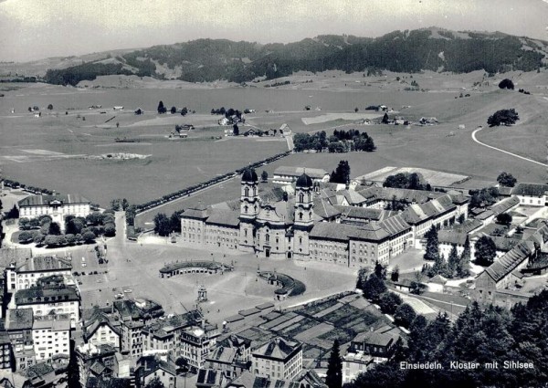 Einsiedeln. Kloster mit Sihlsee Vorderseite