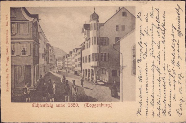 Lichtensteig anno 1820 (Toggenburg). 1907