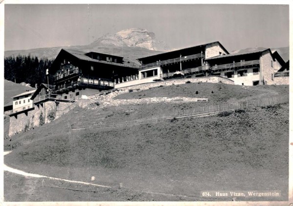 Haus Vizan, Wergenstein Vorderseite