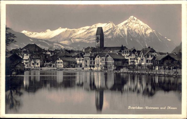 Interlaken - Unterseen und Niesen Vorderseite