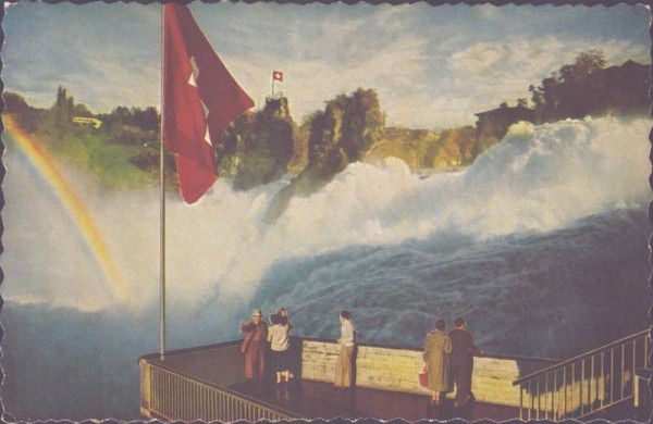 Rheinfall vom Fischetz aus Vorderseite