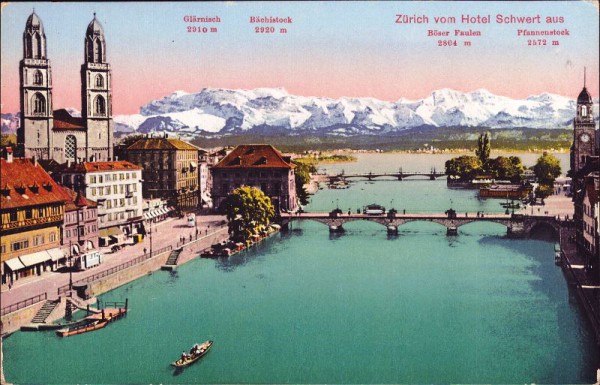 Zürich vom Hotel Schwert aus