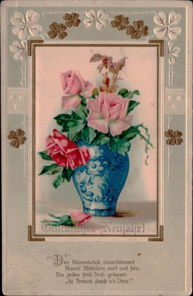 Glückliches Neujahr Vorderseite