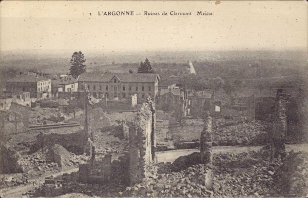 l'Argonne, Ruines de Clermont