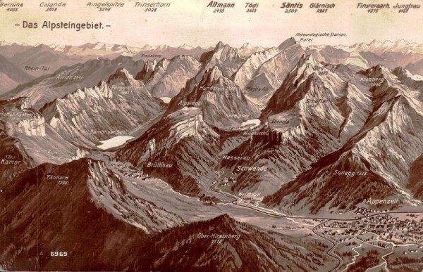 Das Alpsteingebirge Vorderseite