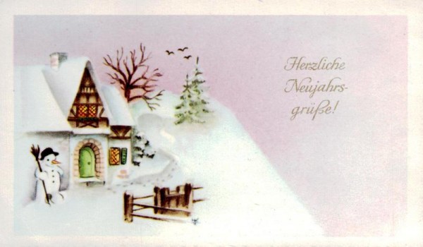 Herzliche Neujahrsgrüsse! Vorderseite