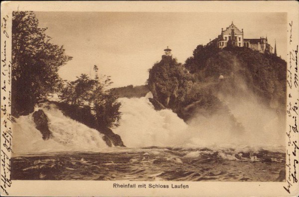 Rheinfall mit Schloss Laufen