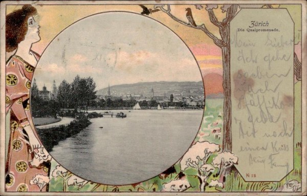 Zürich, die Quaipromenade Vorderseite