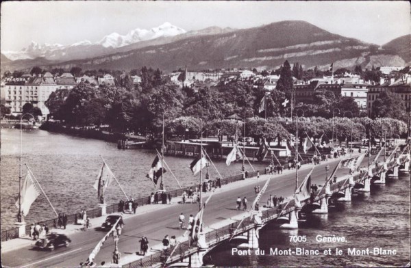 Genève - Pont du Mont-Blanc et le Mont-Blanc