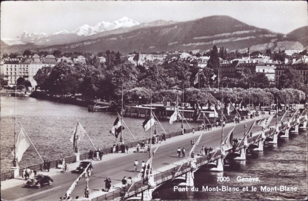 Genève - Pont du Mont-Blanc et le Mont-Blanc