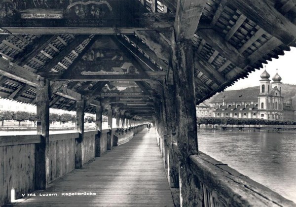 Luzern, Kapellbrücke Vorderseite