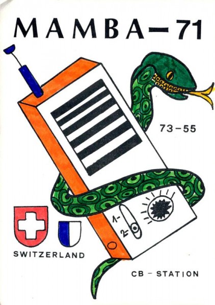 QSL- Karte, Mamba 71, Littau Vorderseite