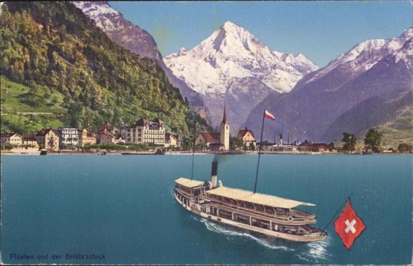 Flüelen und der Bristenstock Vorderseite