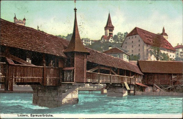 Luzern, Spreuerbrücke. Vorderseite
