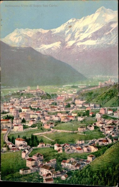 Bellinzona. Visto di Sopra San Carlo Vorderseite