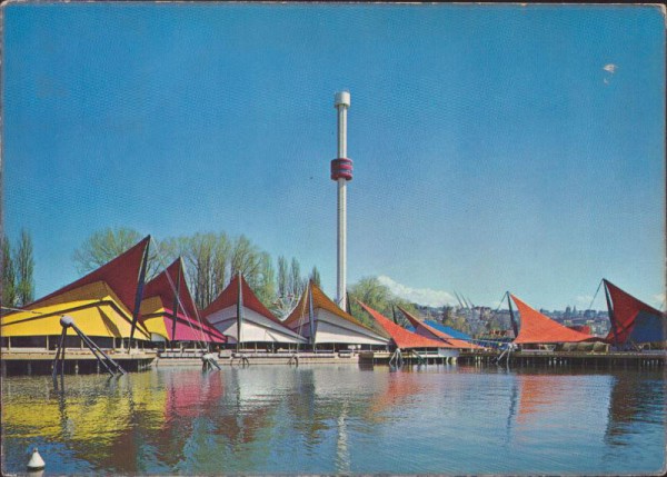 Exposition Nationale, Lausanne - Le Port et la Tour "Spiral"