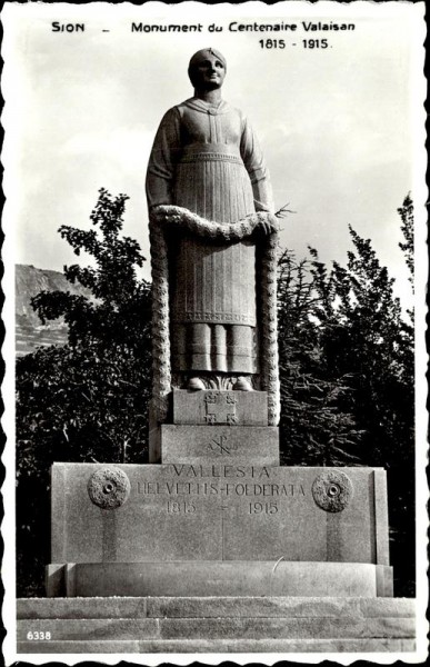Sion - Monument du Centenaire Valaisan Vorderseite