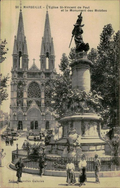 Marseille-L'eglise St. Vincent de Paul et le Monument des Mobiles Vorderseite