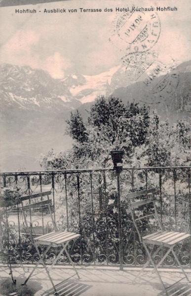 Hohfluh - Ausblick von Terasse des Hotel Kurhaus Hohfluh Vorderseite