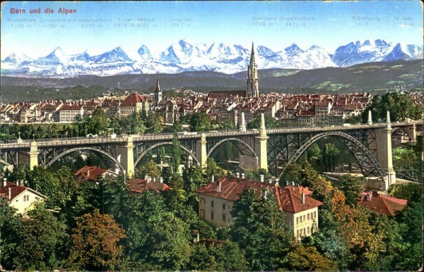 Bern und die Alpen Vorderseite