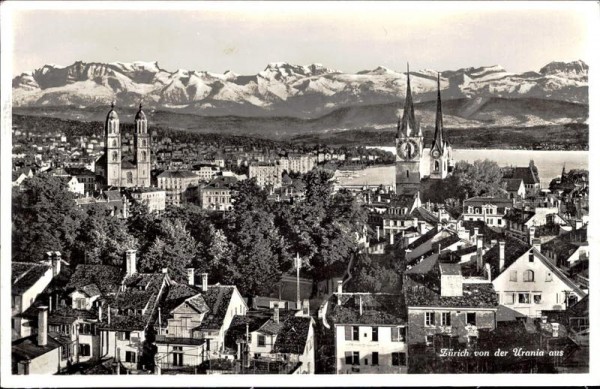 Zürich von der Urania aus Vorderseite