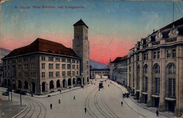 Neue Bahnhof- und Postgebäude, St.Gallen