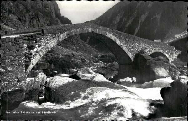 Alte Brücke in der Schöllenen Vorderseite