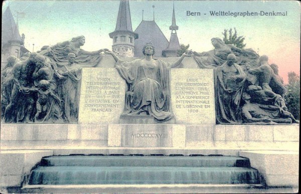 Bern, Welttelegraphen-Denkmal Vorderseite